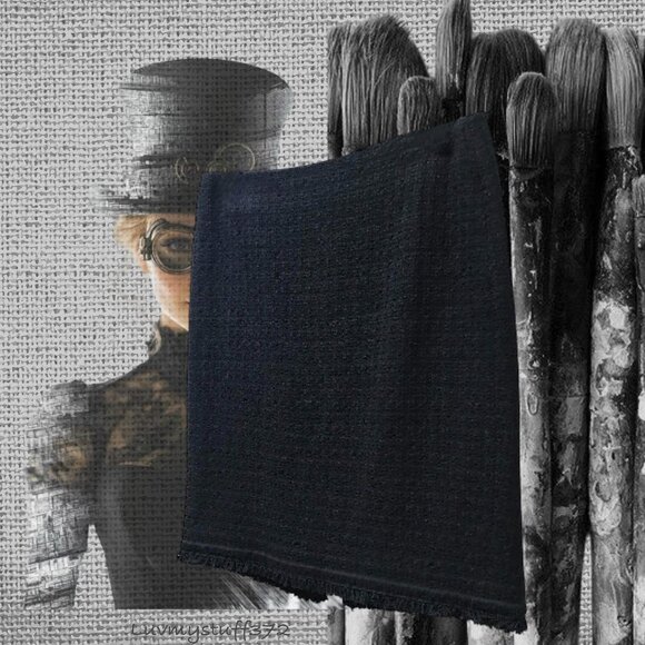 Cute Talbots Black Textured Pencil Skirt with FUN Furry Hem!!! - Picture 2 of 14